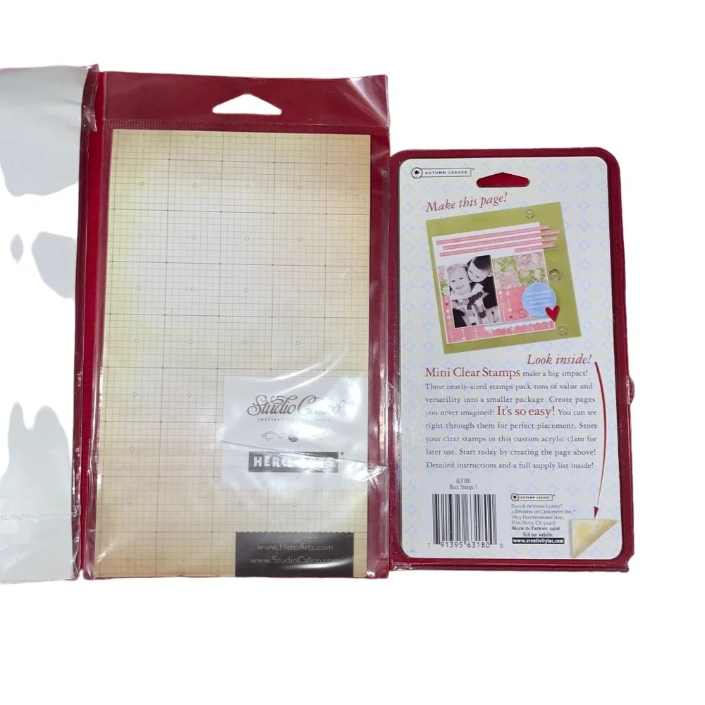 Stampology Autumn Leaves Round and‎ Round Studio Calico Hero Arts Acrylic Stamps